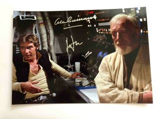 Harrison Ford Alec Guinness Han Solo Star Wars Signed Autograph 6x8 Photo