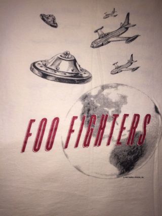 Vintage Foo Fighters European Tour T - Shirt 95/96 Rare Grohl Roswell.