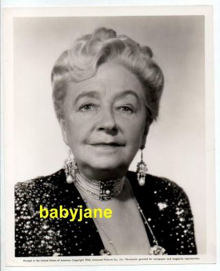 Dame May Whitty 8x10 Photo Lovely Portrait 1942 Universal Pictures