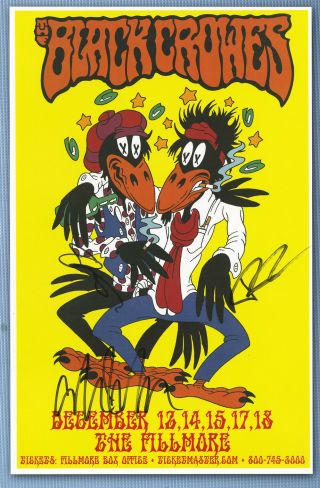 The Black Crowes Signed Autographed Concert Poster 2010 Chris And Rich Robinson