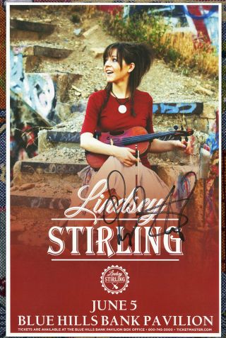 Lindsey Stirling Autographed Concert Poster 2015 Violin