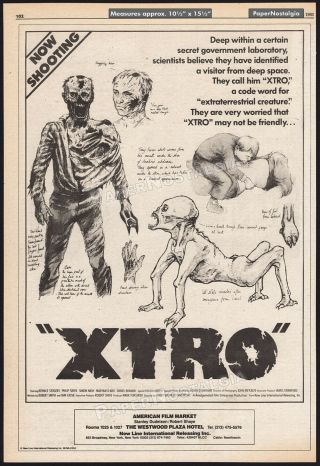 Xtro_original 1982 Trade Ad Promo / Poster_now Shooting_maryam D 