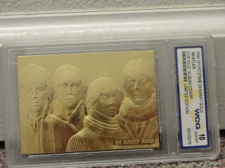 (9) 1996 The Beatles Sportstime 23kt Gold  Card Wcg Graded Gem 10