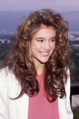 Alyssa Milano Cute Young Candid 35mm Transparency Slide 1988