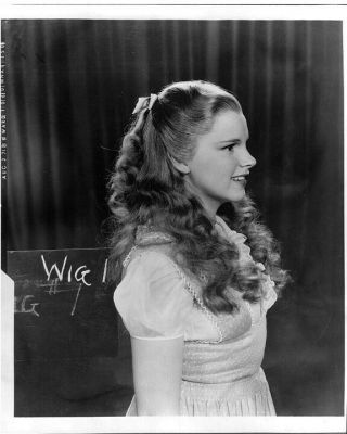 Judy Garland Wardrobe Wig Test Photo Vintage Wizard Of Oz Profile Contact Print