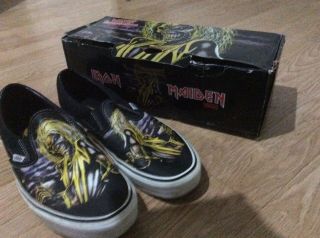 Iron Maiden Vans Slip On Shoes Killers Rare Limited Edition Size 10