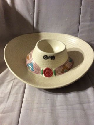 Vintage Porcelain Sombrero Hat Chip & Dip Platter Chi Chi 