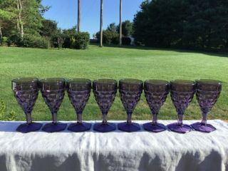 Deep Purple Fostoria American Pattern Cordial Sherry Glasses Set Of 8