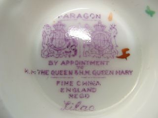 Vintage Paragon Sky Blue Lilac Teacup & Saucer Double Warrant 7