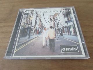 Oasis CD Hand Signed By Liam Gallagher (What ' s The Story) Morning Glory? 4