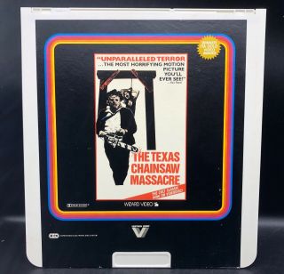 The Texas Chainsaw Massacre Selectavision Video Disc Rare Wizard Vestron Video