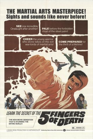 Five Fingers Of Death 1973 27x41 Orig Movie Poster Fff - 18528 Fine,  Very Fine