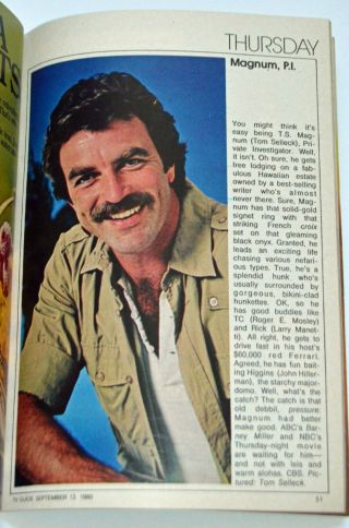 1980 FALL PREVIEW TV Guide - MAGNUM P.  I. ,  