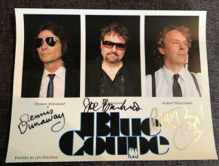 Blue Coupe 8.  5 " X11 " Autographed Picture (blue Oyster Cult/alice Cooper)