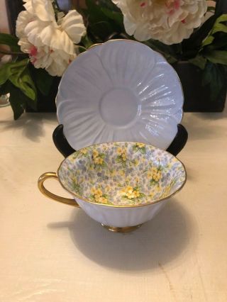 Shelley Primrose Chintz Cup And Saucer