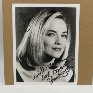 Sharon Stone Movie Star Signed Autographed 8x10 Black & White Photo With