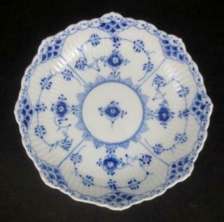 ROYAL COPENHAGEN Denmark BLUE FLUTED HALF LACE 511 Low Footed Compote 1st Qual. 2