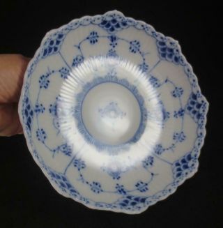 ROYAL COPENHAGEN Denmark BLUE FLUTED HALF LACE 511 Low Footed Compote 1st Qual. 5