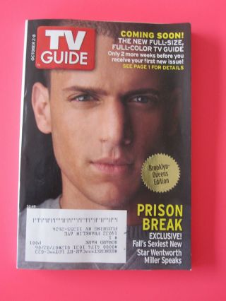 Wentworth Miller Prison Break Tv Guide October 2 - 8,  2005