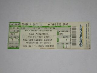 9 Paul Mcca Concert Ticket Stubs -