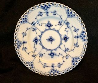 Royal Copengagen Blue Fluted Plates Full Lace - 2 9in,  1 8 In,  1 5 3/4in - see desc. 3
