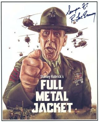 R Lee Ermey Hand - Signed Full Metal Jacket 8x10 Authentic W/ Gunny Miniposter