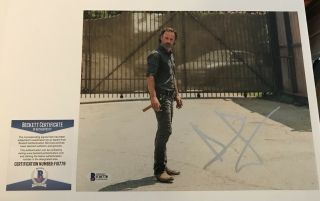 Andrew Lincoln Autographed 8x10 Photo,  The Walking Dead,  Beckett Certified Bas