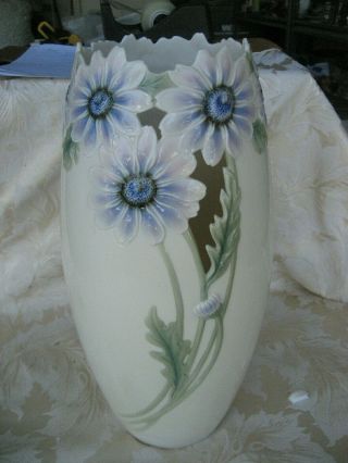 Franz Porcelain Floral Vase 14 " Tall