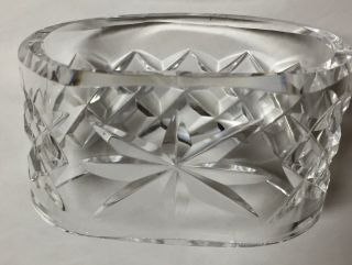 Set of 4 Waterford Crystal Alana Napkin Rings Oval Flat Bottom Old Gothic Mark 3