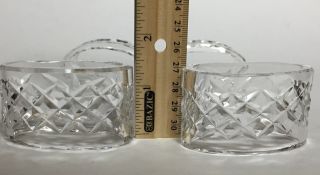 Set of 4 Waterford Crystal Alana Napkin Rings Oval Flat Bottom Old Gothic Mark 8