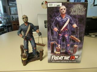 Extremely Rare 2001 Cinema Screams Friday The 13th Jason 9 " Statue W/box