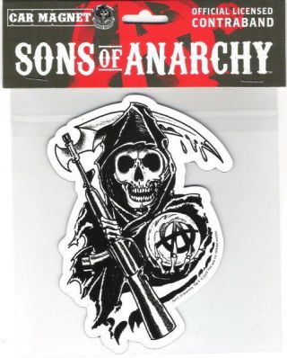 Sons Of Anarchy Tv Series Reaper Logo Figure Large Car Magnet,