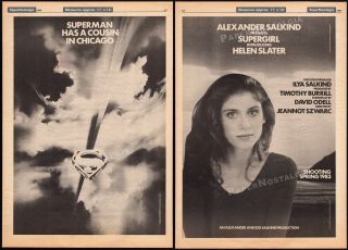 Supergirl_original 1983 Trade Ad / Poster_4pg.  Movie Promo_helen Slater_1984