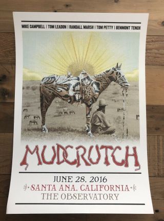 Mudcrutch - Tom Petty - Santa Ana Observatory - 2016 Poster