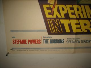 Experiment in Terror 1sh Movie Poster ' 62 Glenn Ford,  Lee Remick 4