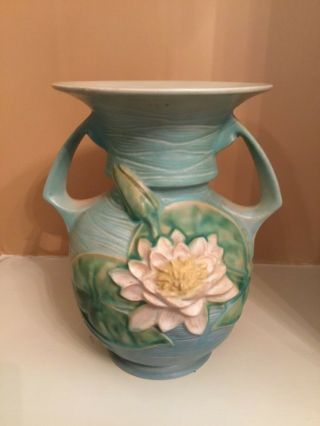 Antique Roseville Pottery Water Lily Lilies Vase Art Deco Artware Shabby Chic