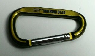 Walking Dead Olive Pea Green Metallic D Ring Carabiner Clip Hook Keychain