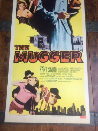 The Mugger 1sh Movie Poster 1958 Ed McBain ' s street crime film. 3