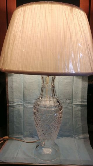 Huge Vintage C1950 Waterford Irish Crystal Lamp