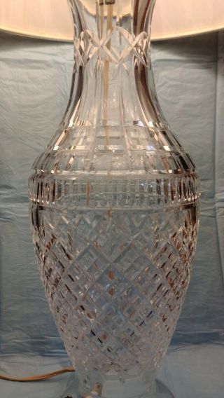 HUGE Vintage c1950 Waterford Irish Crystal Lamp 2