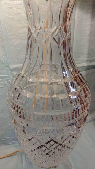 HUGE Vintage c1950 Waterford Irish Crystal Lamp 5