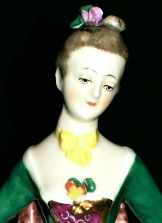 Antique German Dresden Volkstedt Lady Dancer Porcelain Figurine