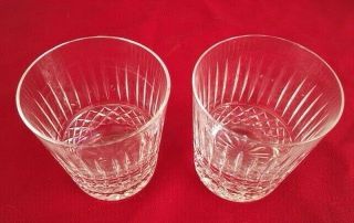 2 Vintage Waterford Crystal Maeve Old Fashioned Lowball Cocktail Glasses Pair