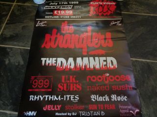 The Stranglers Atlantic Highway Poster Feat,  The Damned Uk Subs Etc 1999.
