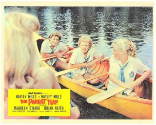 The Parent Trap Lobby Card Hayley Mills Canoe Team On Water 1961