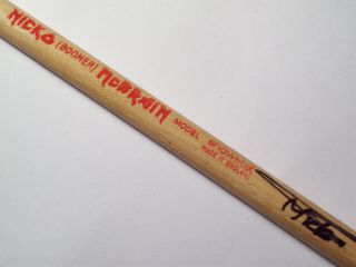 Iron Maiden Signed Nicko Mcbrain Drumstick 1990 - 