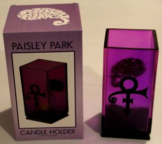 Prince - Official Paisley Park Purple Love Symbol Candle Holder - Npg - Boxed
