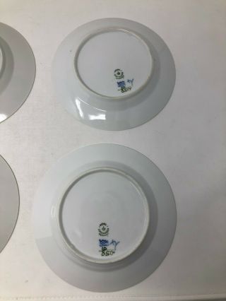 Royal Copenhagen Denmark Blue Flower 4 Salad Plates 1st Quality 8514 5