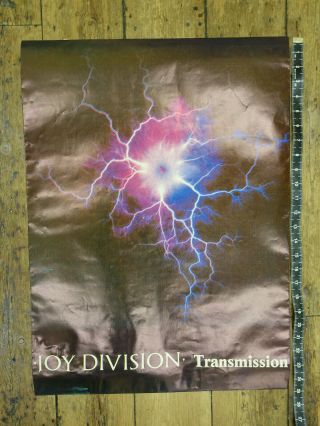 Rare Early 80s Joy Division " Transmission " Poster Signed By Peter Saville Fac13