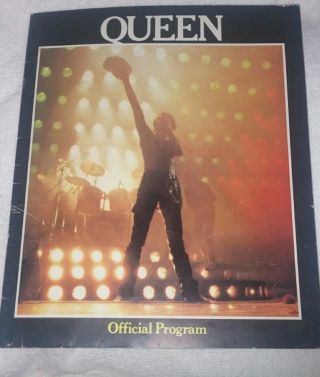 Queen Official 1980 Concert Tour Program Freddie Mercury Vintage Photo Vg